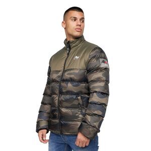 Born Rich Mens Carlito Camo Oversized Padded Jacket / Olive